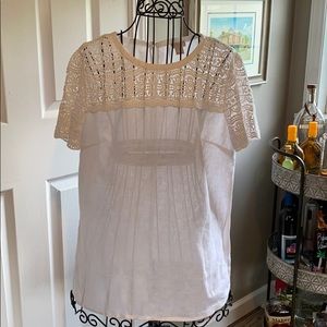 J Crew Outlet white linen top sz 2